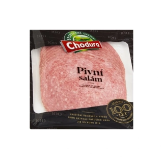 Pivní salám 82 % vepřové maso 100g