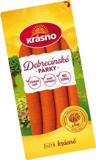 Debrecínské párky Krásno 80% 200g 