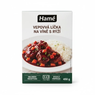 Vepřové  líčka na víně s rýží 450g