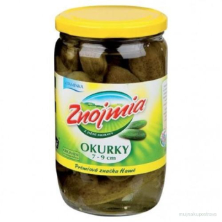 Okurky Znojmia sterilované 7-9 cm  520 g 