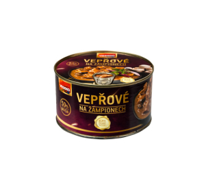 Vepřové na žampionech 50% masa veseko 400g