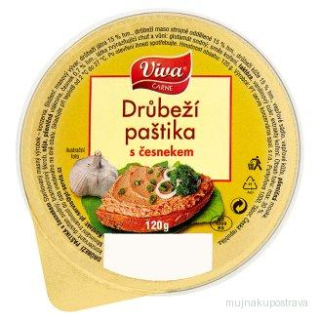 Drůbeží paštika s česnekem  Viva Carne 100g