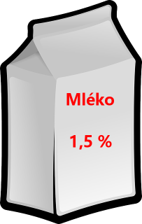Mléko polotučné trvanlivé obyčejné 1,5 % 1l