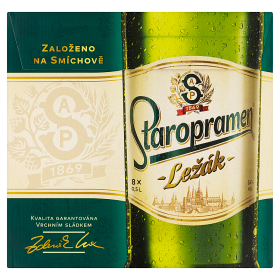 Staropramen pivo světlý ležák - 8 x 0,5l
