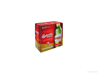Budějovický Budvar pivo světlý ležák-  8 x 0,5l