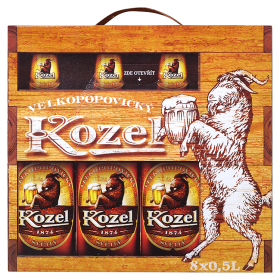 Velkopopovický Kozel Světlé pivo výčepní 8 x 0,5l