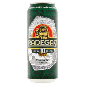 Radegast Rázná 10 pivo výčepní světlé 0,5l plech