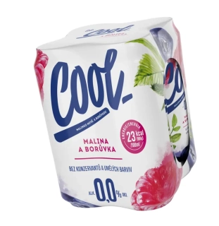 Cool malina a borůvka plech 0% 4x 0,5l