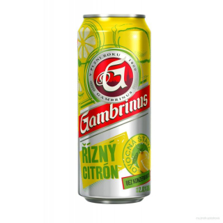 Gambrinus Řízný citron - 1x 0,5 l plech
