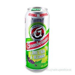 Gambrinus  Limetka a bezinka - 1x 0,5 l plech